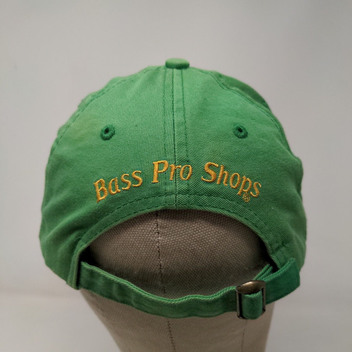 Bass Pro Shops Boy's Slideback Hat Green Distressed Patch Logo Get Reel Fishing