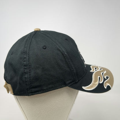 Army Black Knights NCAA The Game Hat Cap Black Gold OSFM Flame Brim Strapback