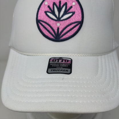 Lotus OK Let's Mahj Snapback Mesh Back Rope Trucker Hat White OSFM Otto