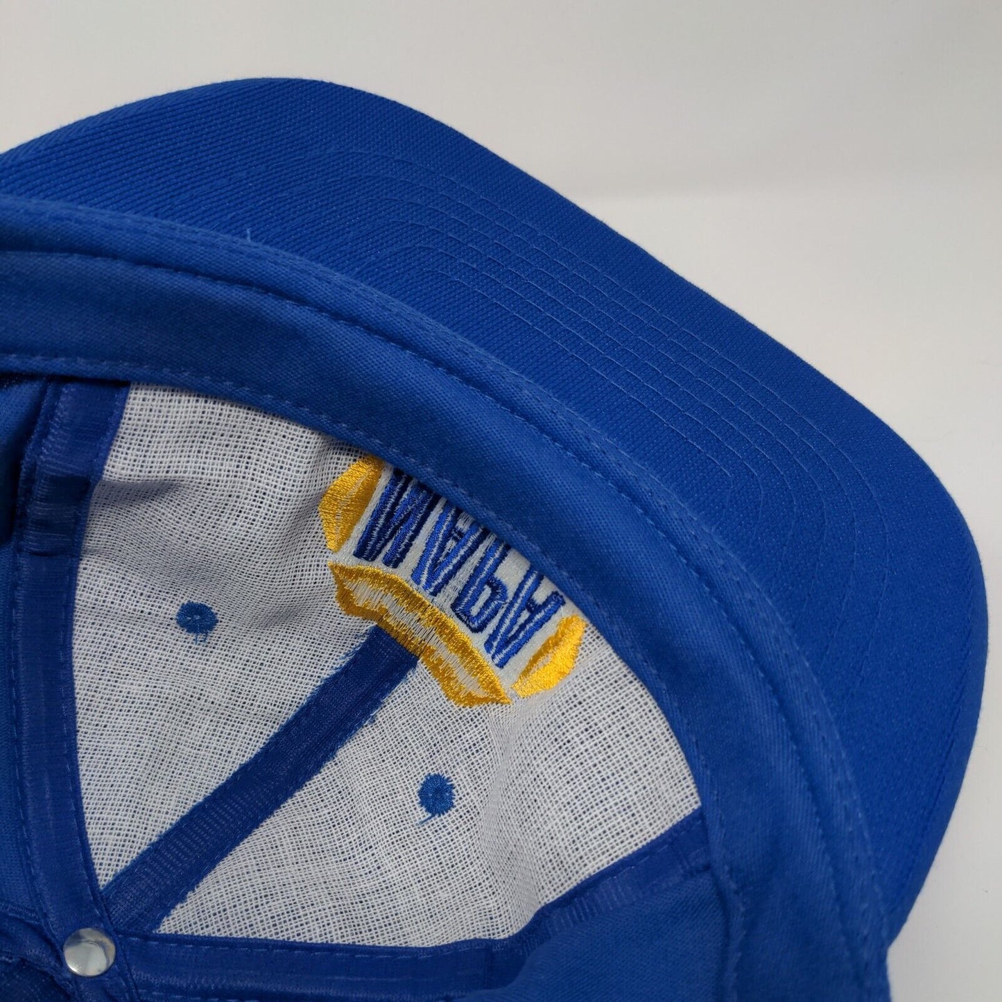 NAPA Snapback Hat Blue OSFA Adjustable Embroidered Vented Holes 6 Panel Tex Kap