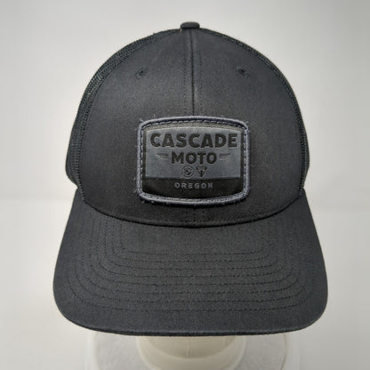 Cascade Moto Oregon Snapback Trucker Hat Black OS Adjustable Mesh Richardson