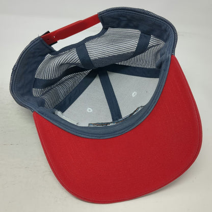 Patagonia Trucker Hat White Red Blue One Size Bear Logo Snapback Mesh Sun Hat