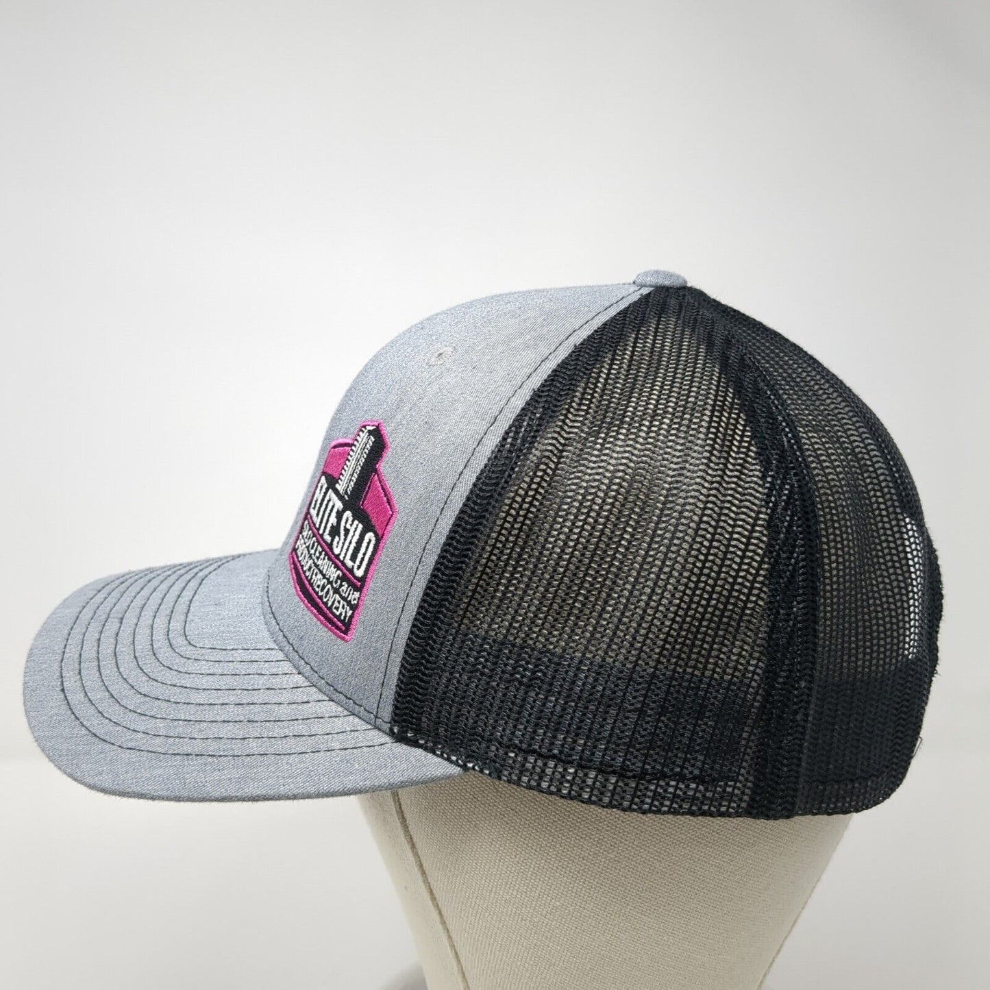 Elite Silo Snapback Trucker Hat Gray One Size Mesh Back Adjustable