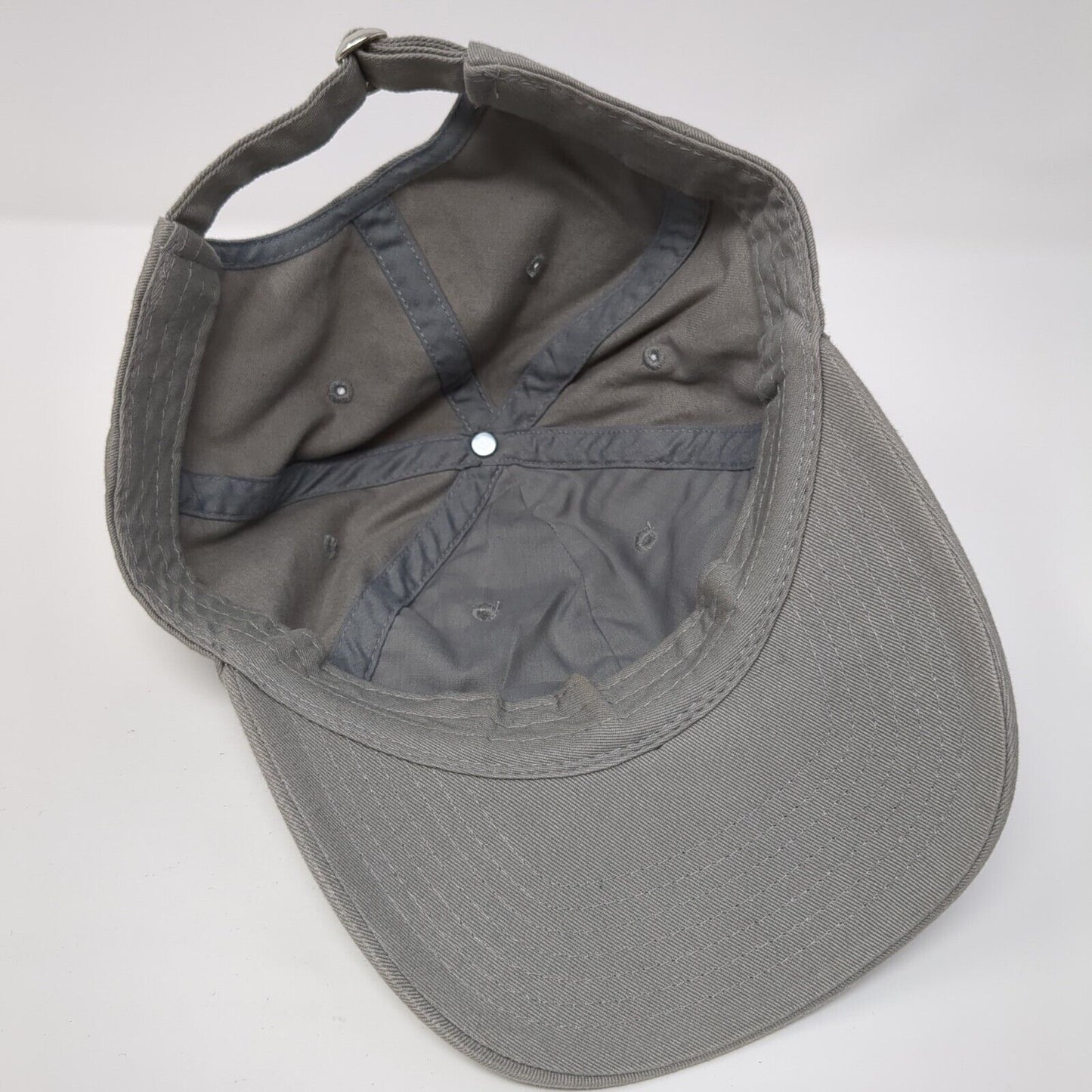 Camera Slideback Hat Gray One Size Adjustable Embroidered Vented Holes 6 Panel