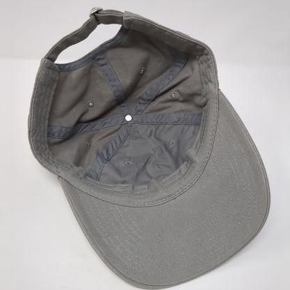 Camera Slideback Hat Gray One Size Adjustable Embroidered Vented Holes 6 Panel