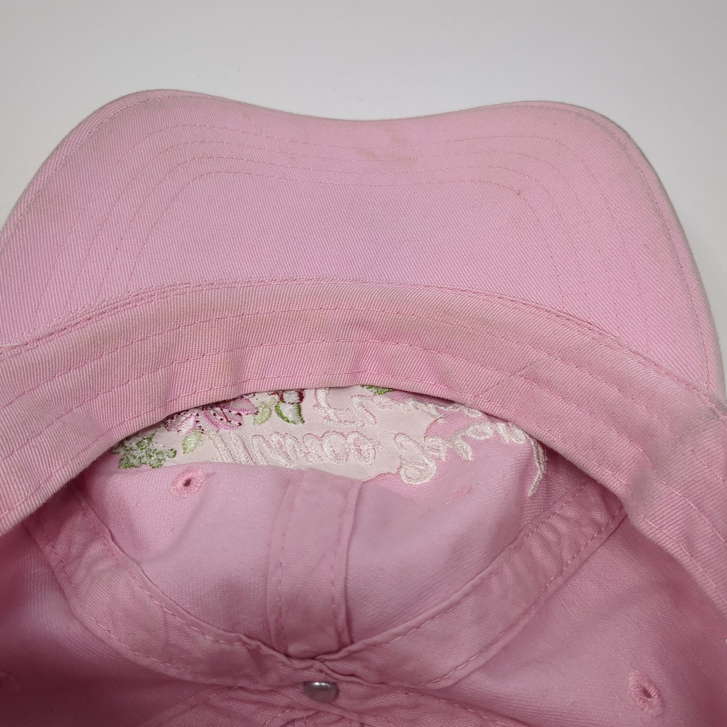 Marco Island Florida Slideback Hat Pink Medium Adjustable Embroidered