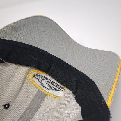 Quiksilver Fitted Hat Gray One Size Embroidered Logo Stretch 6 Panel