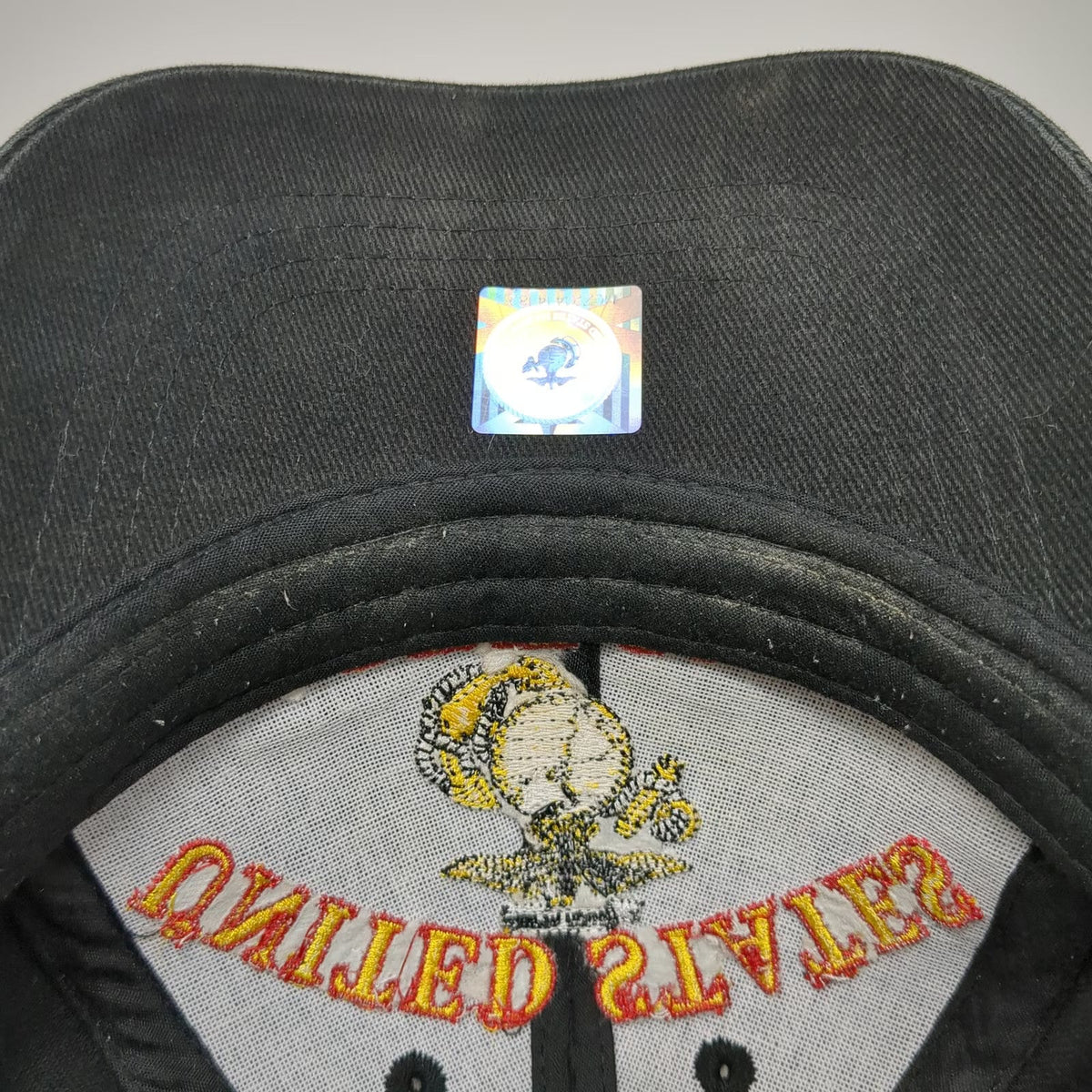 Eagle Crest Baseball Cap Black OSFM United States Marine Corps EGA Emblem Hat