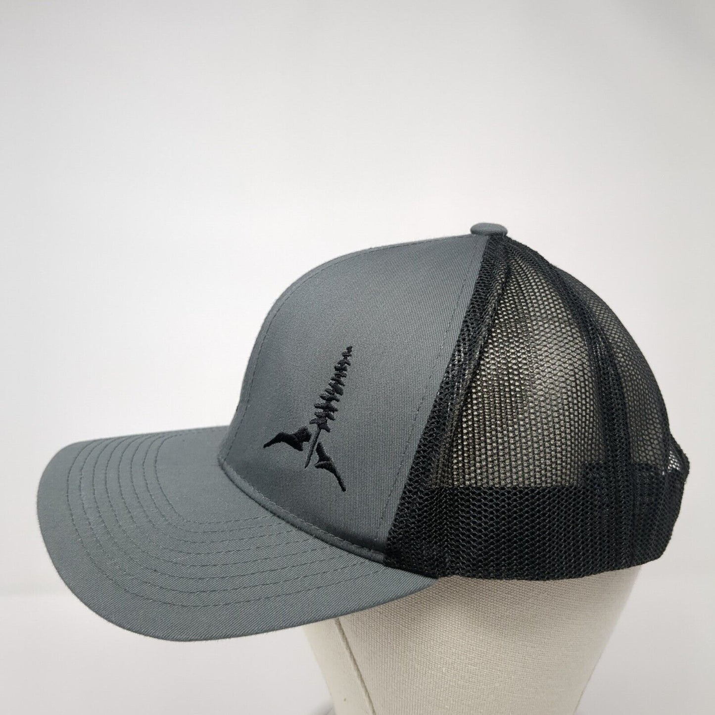 Camp Ida-Haven Snapback Mesh Back Trucker Hat Gray One Size Adjustable