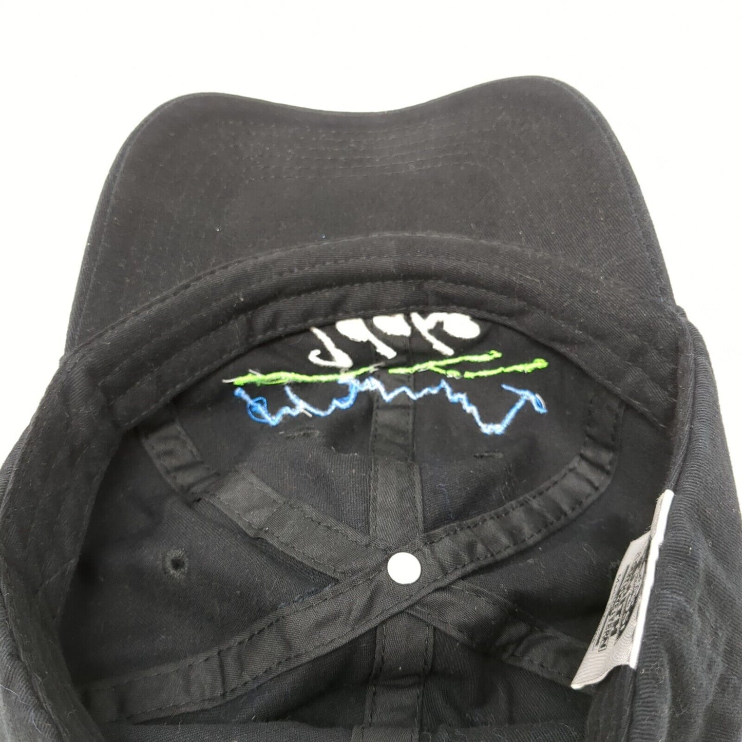 Idaho Strapback Hat Black One Size Adjustable Embroidered 6 Panel