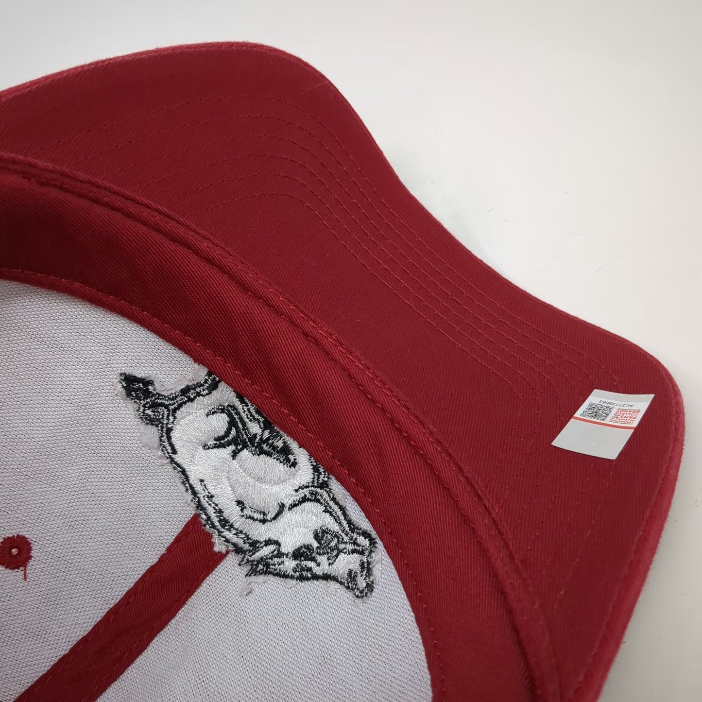 Arkansas Razorbacks NCAA Captivating Red One Size Cap Hat Strapback Cotton Logo