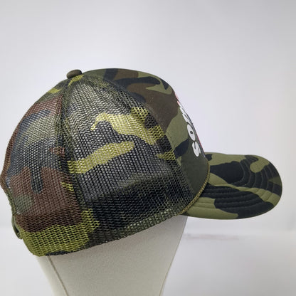 nbrhd Somewhere Rainbow Camo Trucker Hat Green One Size Snapback Mesh Foam Patch