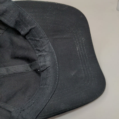 Rose Slideback Hat Black One Size Embroidered Adjustable 6 Panel