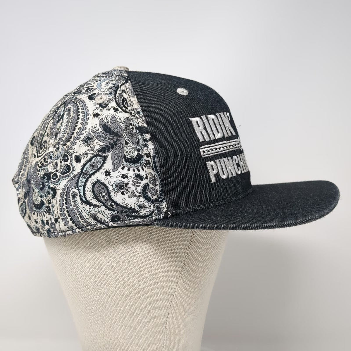 Dale Brisby Snapback Black One Size Ridin Bulls Punchin Fools Paisley Rodeo Hat