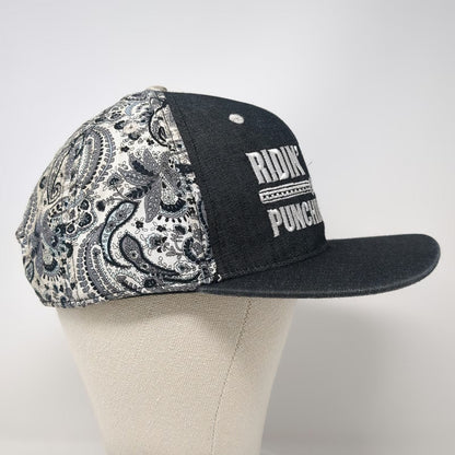 Dale Brisby Snapback Black One Size Ridin Bulls Punchin Fools Paisley Rodeo Hat