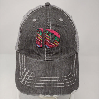 ID Patch Strapback Mesh Back Trucker Hat Gray OSFA Adjustable Idaho HG