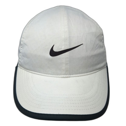 Nike Baseball Cap White One Size Featherlight Dri-Fit Strapback Running Hat
