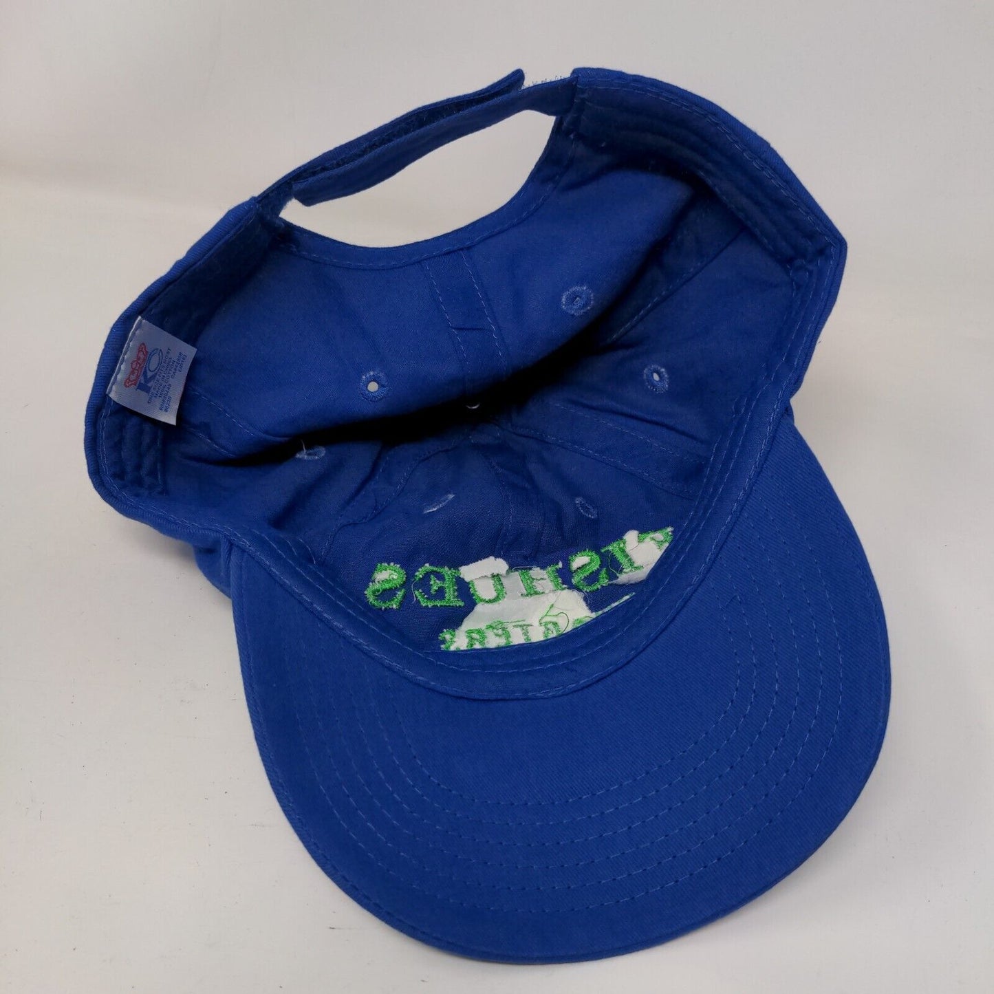 Fishues Charters Strapback Hat Blue OSFM Adjustable Embroidered 6 Panel