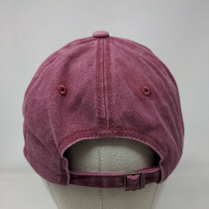 Here Fishy Fishy Slideback Hat Red One Size Adjustable Solid 6 Panel