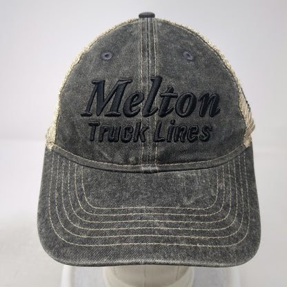 MAX Trucker Hat Gray One Size Melton Truck Lines American Flag Mesh Snapback Hat