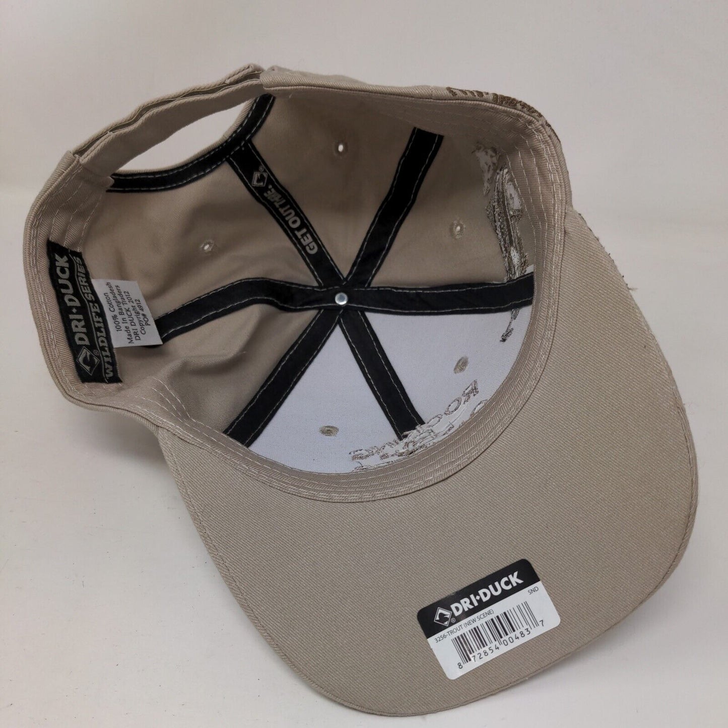 Rocking R Campers LLC Strapback Hat Tan One Size Dri-Duck Embroidered