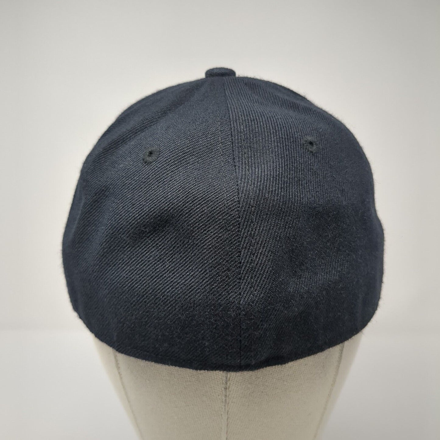 KB ETHOS Fitted Baseball Cap Black Size 7 1/8 Vented Holes 6 Panel Blank
