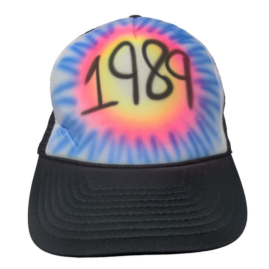 1989 Snapback Mesh Back Trucker Hat Multi One Size Tie Dye Nissin Cap