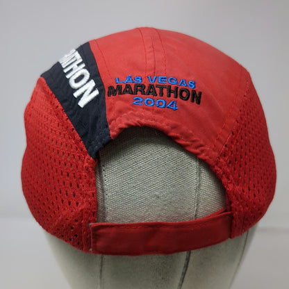 Red Baseball Cap One Size Las Vegas Marathon 2004 Mesh Strapback Blue Black Hat