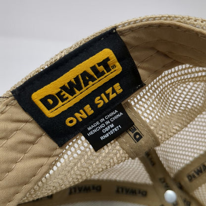DeWalt Trucker Hat Brown One Size Camo Mesh Snapback Guaranteed Tough Foliage