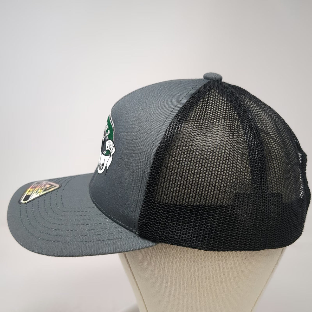 Pacific Headwear Trucker Hat Gray One Size Spring Cove Ranch Bull Mesh Snapback