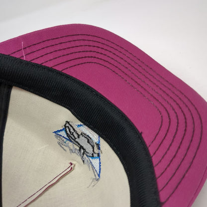 5 Panel Pink SeaWorld Shamu Orca Killer Whale Made in USA Snapback Hat Vintage
