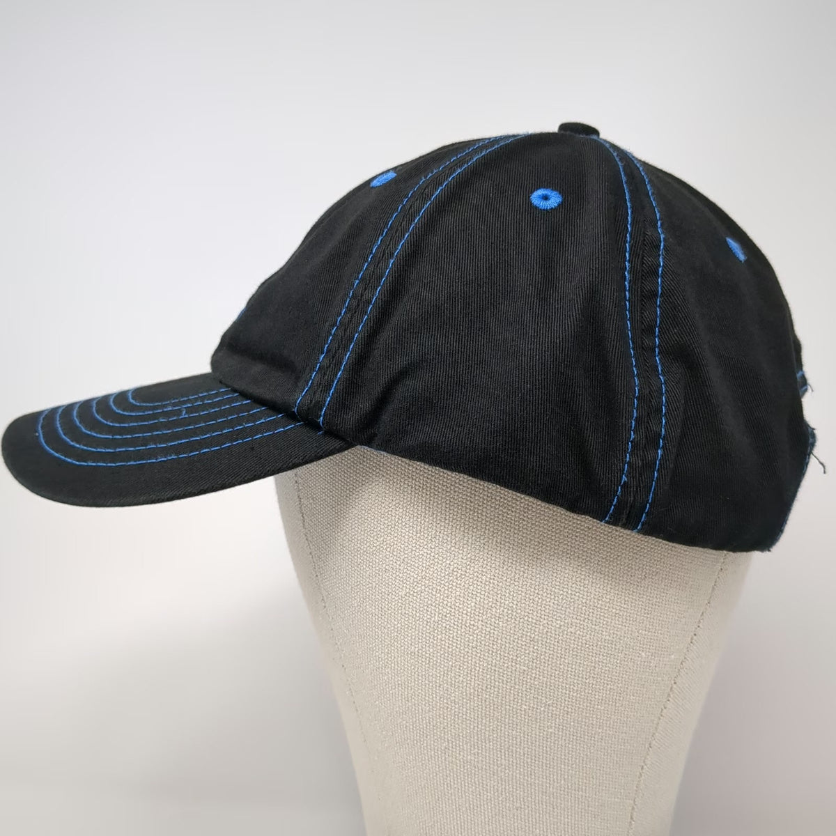 K-Products Baseball Cap Black One Size Weyerhaeuser Contrast Stitching Blue Hat