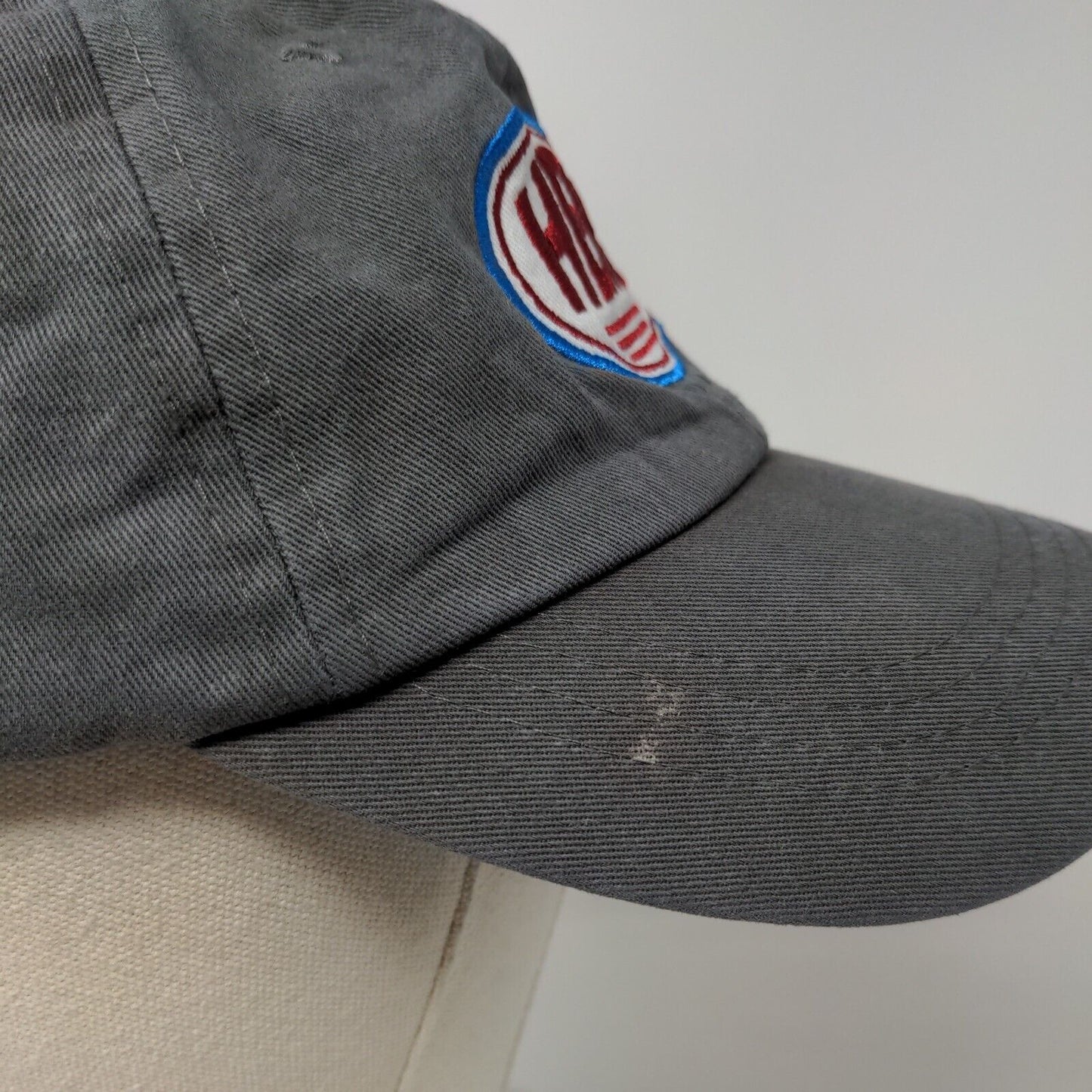 HERO I Am One Blood Slideback Hat Gray One Size Adjustable Embroidered Cotton