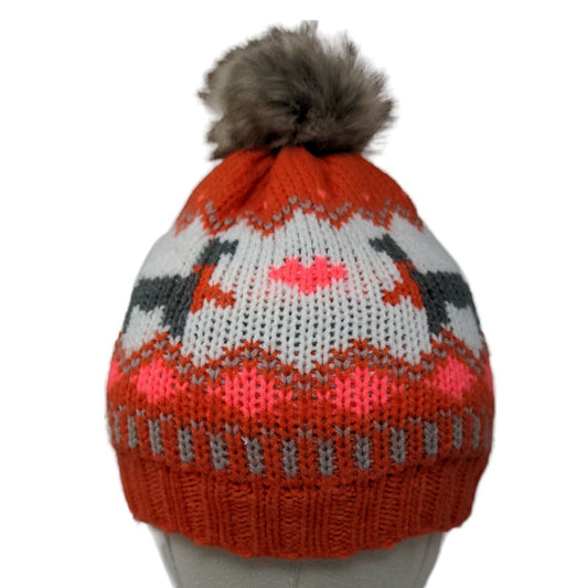 Old Navy Womens Knit Beanie Hat Cap Multicolor Size Small Pom Pom