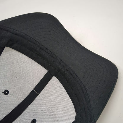 Troll Co. Trucker Hat Black OSFM Support Blue Collar Patch Snapback Mesh Back