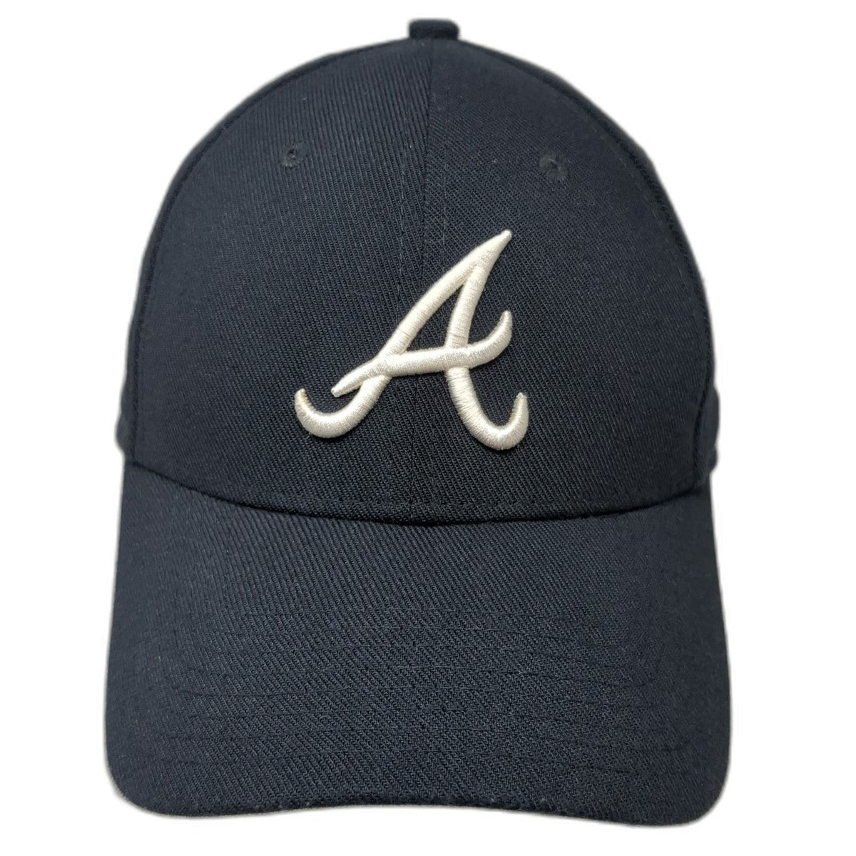 New Era Atlanta Braves MLB Baseball Cap Blue L 39THIRTY Stretch Fit Curved Hat