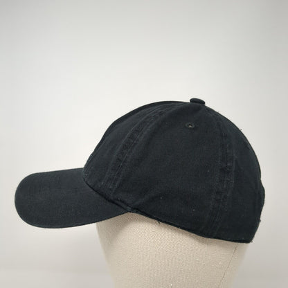Adidas Slideback Hat Black One Size Adjustable 3 Stripes Logo Embroidered