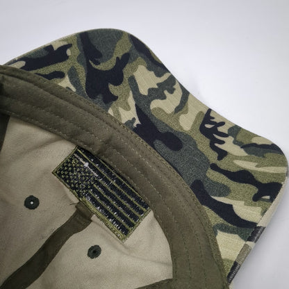 Baseball Cap Green Gray Black Camo American Flag Hat One Size Slideback Cotton