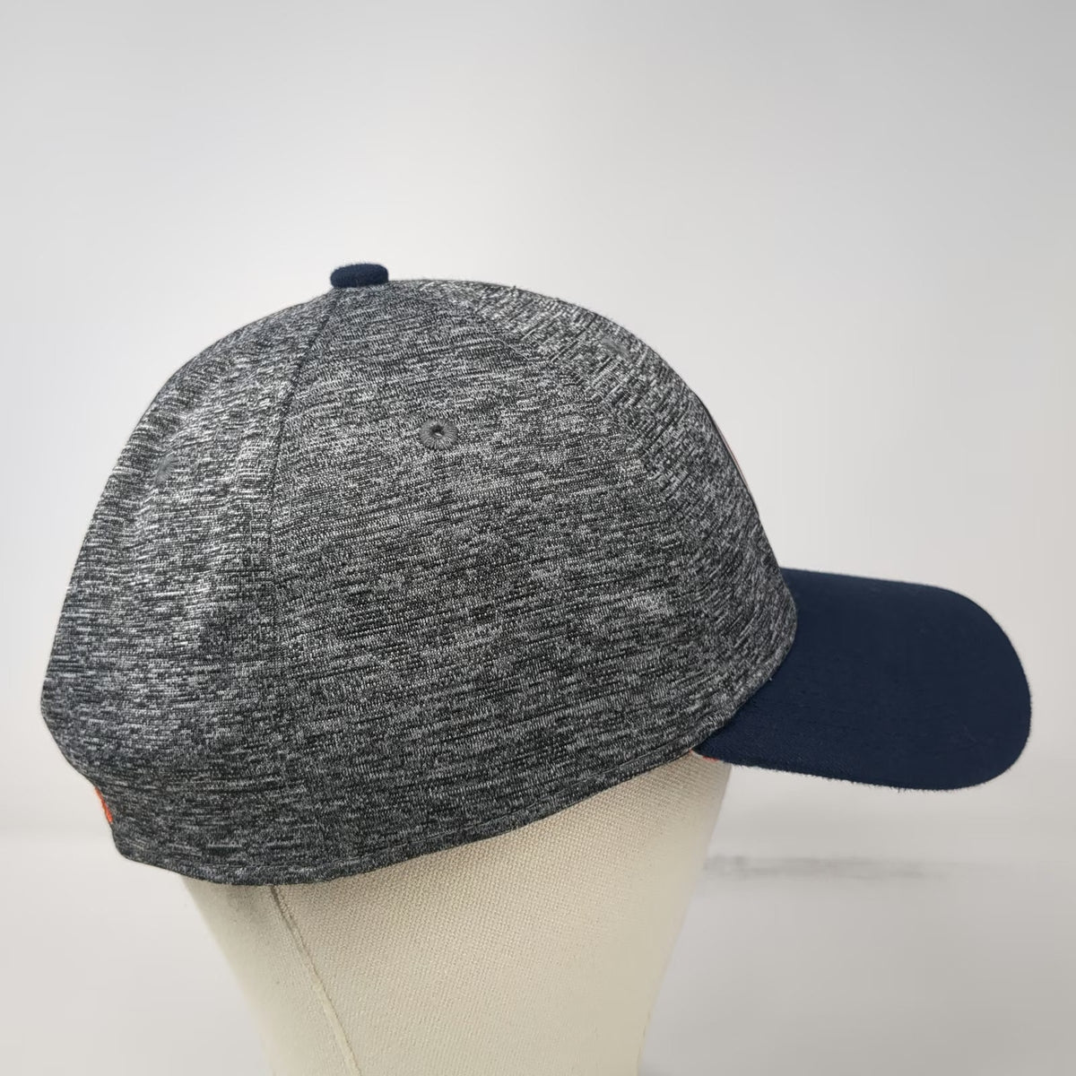 Chicago Bears NFL New Era Cap Gray Blue Orange XL 39THIRTY Graphic Underbrim Hat
