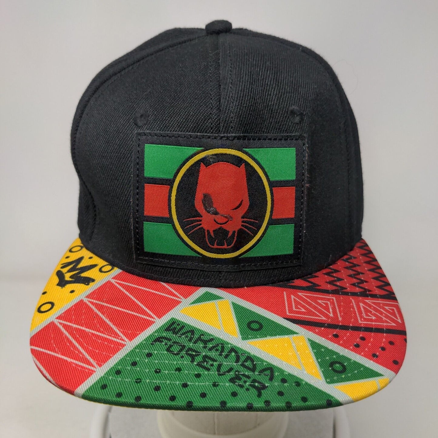 Black Panther Wakanda Forever Snapback Hat Multicolor OSFM Marvel