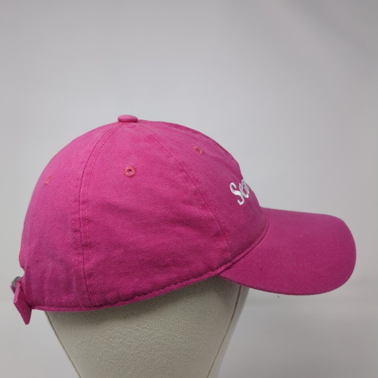 SeaWorld Slideback Hat Pink One Size Adjustable Embroidered 6 Panel
