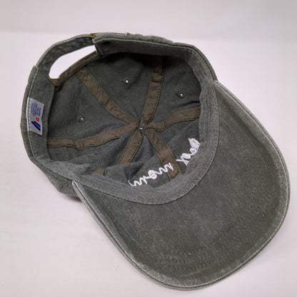 Dog Mom Slideback Hat Green One Size Adjustable Embroidered 6 Panel Cotton