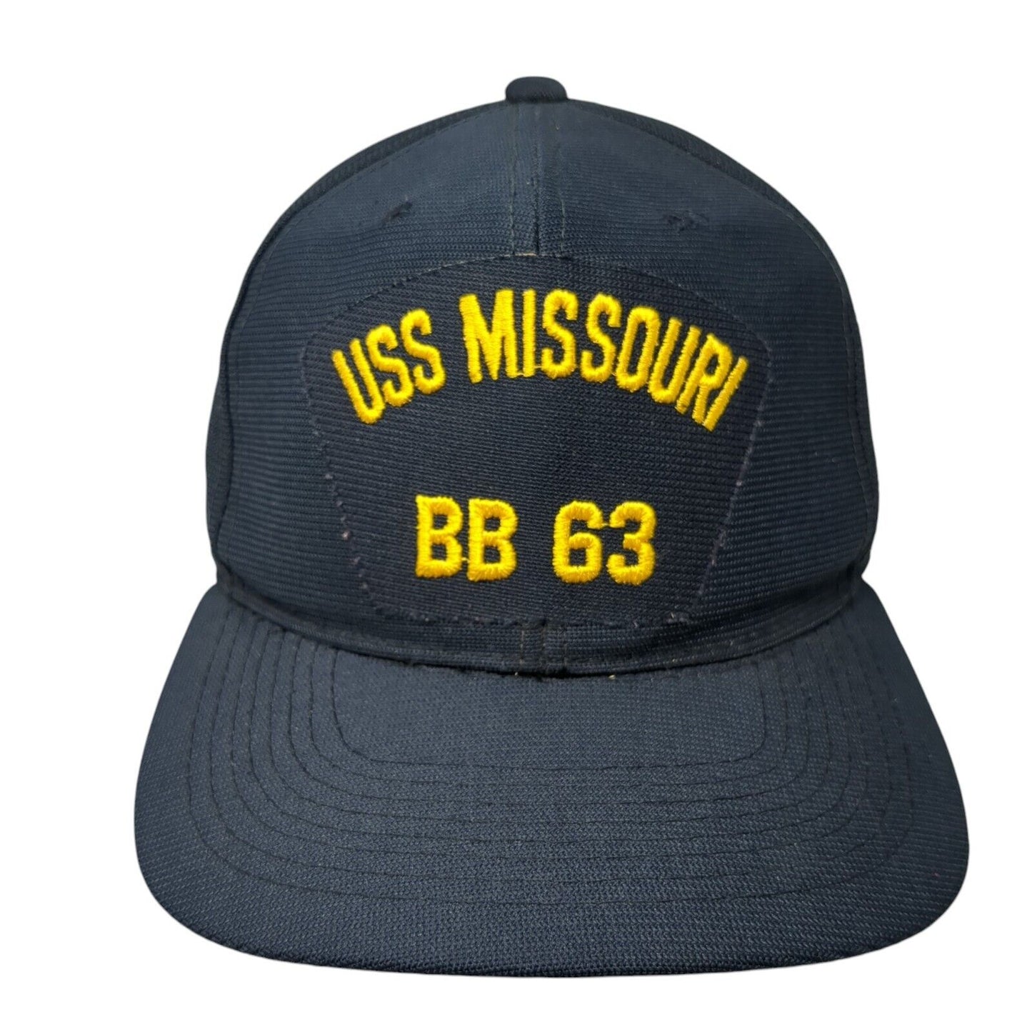 USS Missouri BB 63 Snapback Hat Blue M-L Adjustable Embroidered New Era