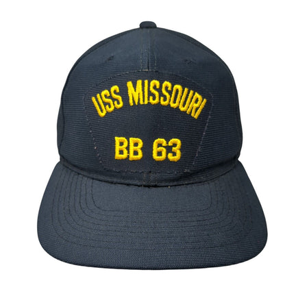 USS Missouri BB 63 Snapback Hat Blue M-L Adjustable Embroidered New Era