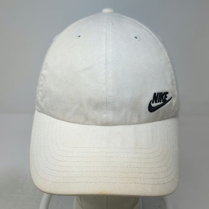 Nike Baseball Cap White One Size Heritage86 Slideback Swoosh Logo Cotton Hat