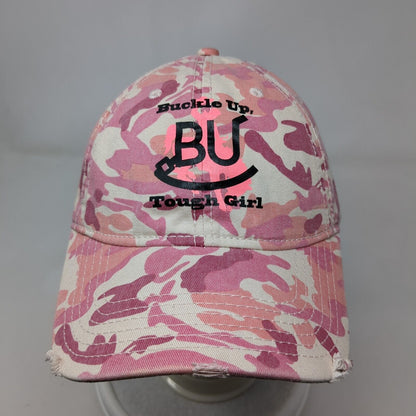 Buckle Up Tough Girl Strapback Hat Camouflage OSFM Adjustable Otto