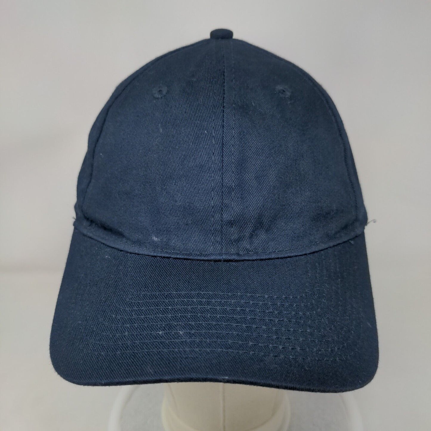 Port & Company Strapback Hat Blue One Size Adjustable Vent Holes Blank