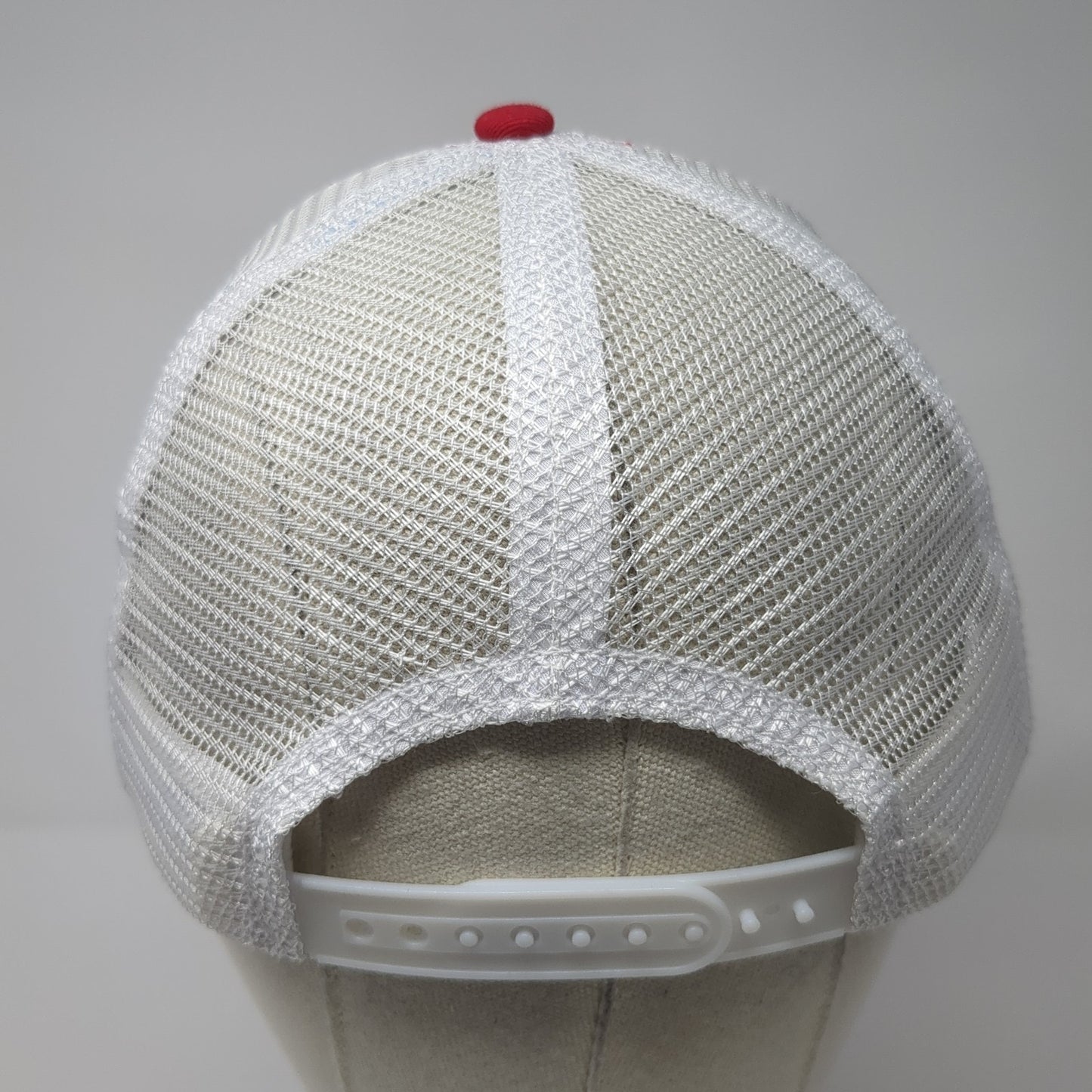 USA Flag Snapback Trucker Hat Red One Size Adjustable Mesh Back Stars & Stripes