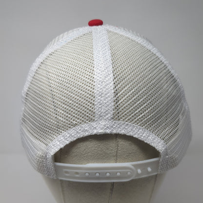 USA Flag Snapback Trucker Hat Red One Size Adjustable Mesh Back Stars & Stripes