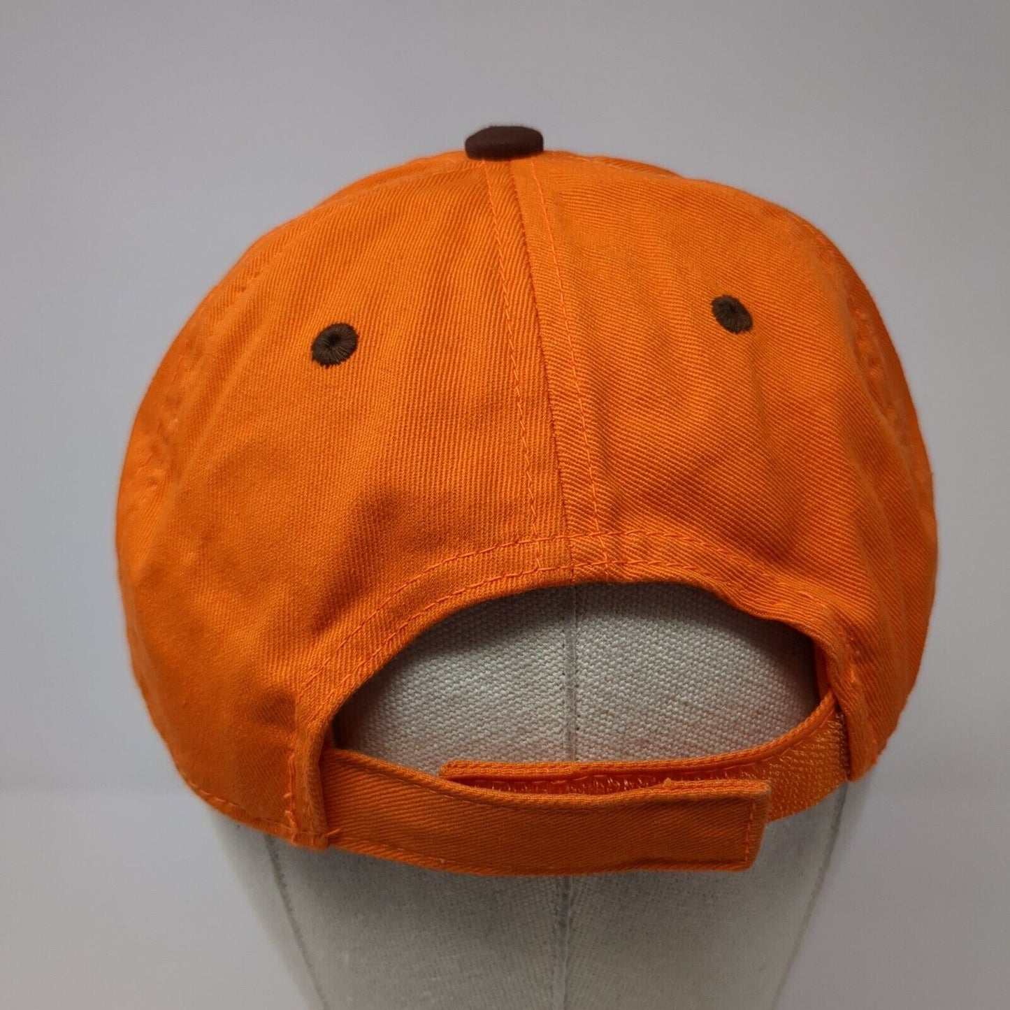 RMEF Team Elk Patch Strapback Hat Orange One Size Adjustable Rymaco